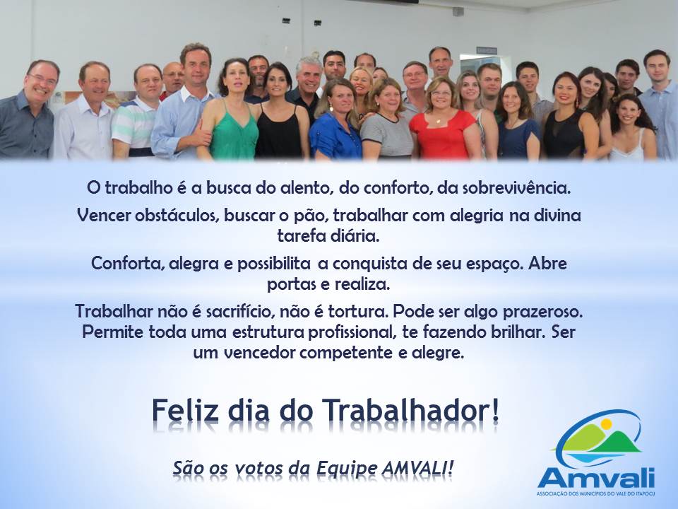 You are currently viewing A AMVALI deseja a você trabalhador um Feliz dia do trabalho!