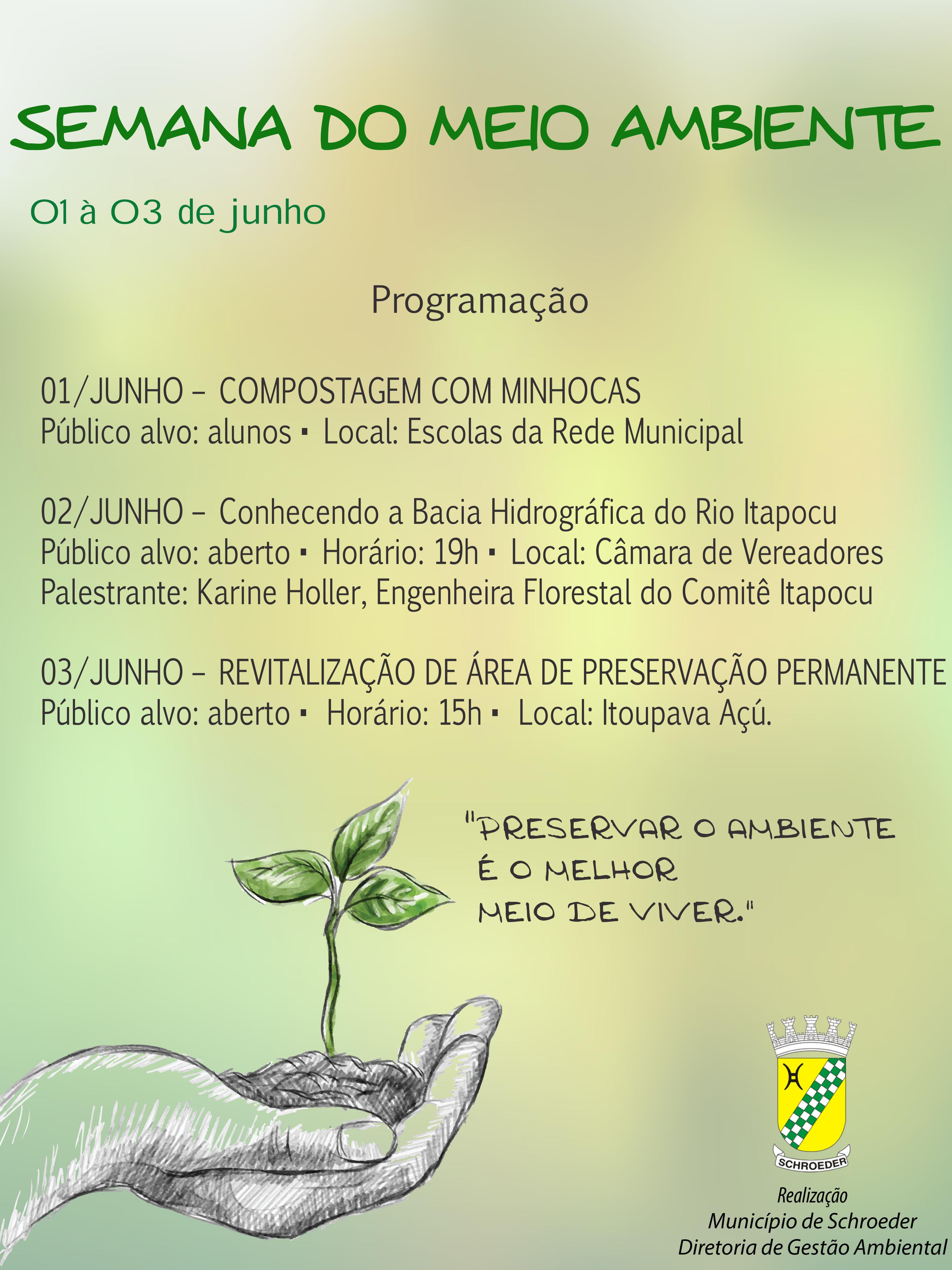 Read more about the article Semana do Meio Ambiente de Schroeder