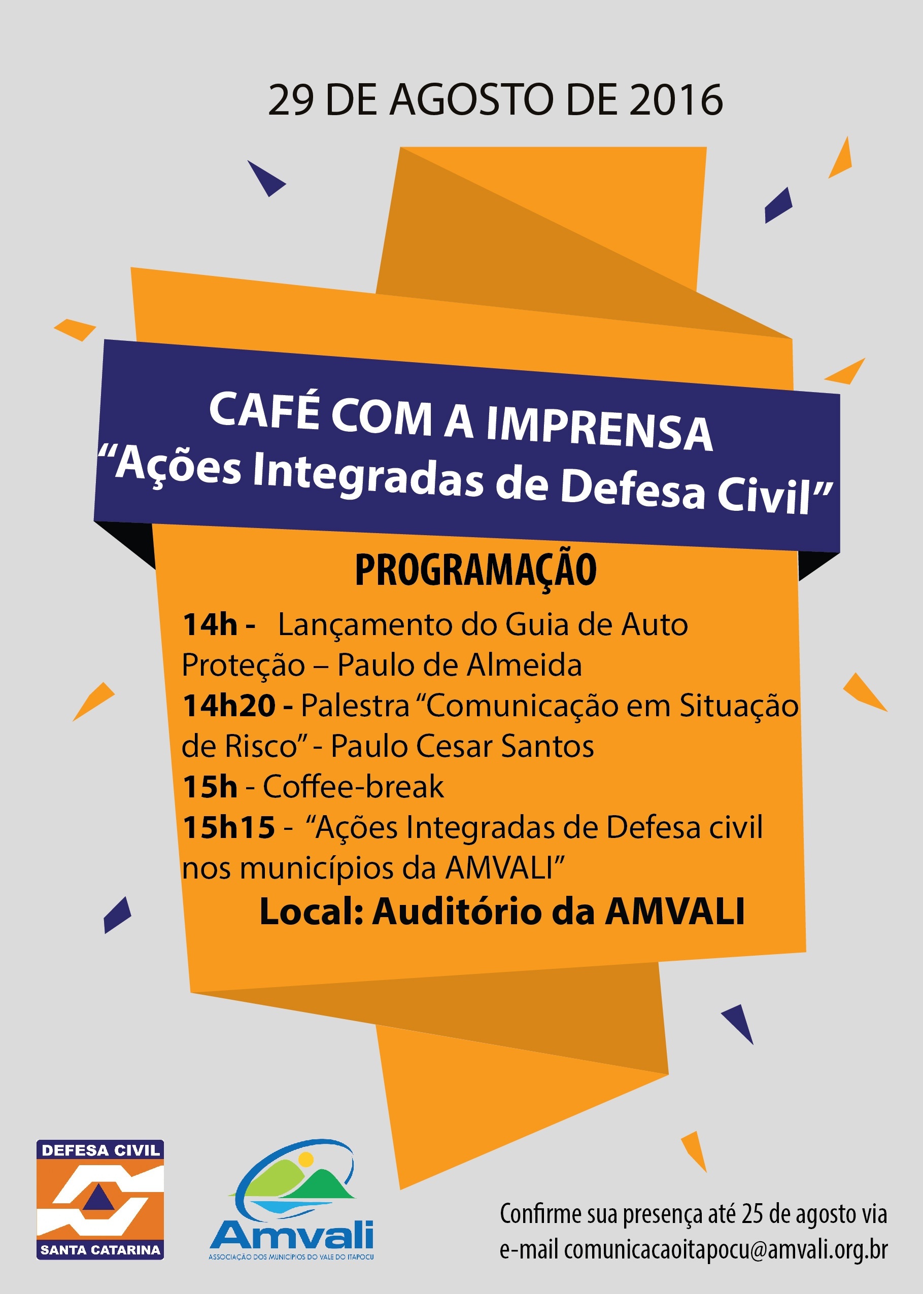 Read more about the article Café com a Imprensa – Ações Integradas de Defesa Civil