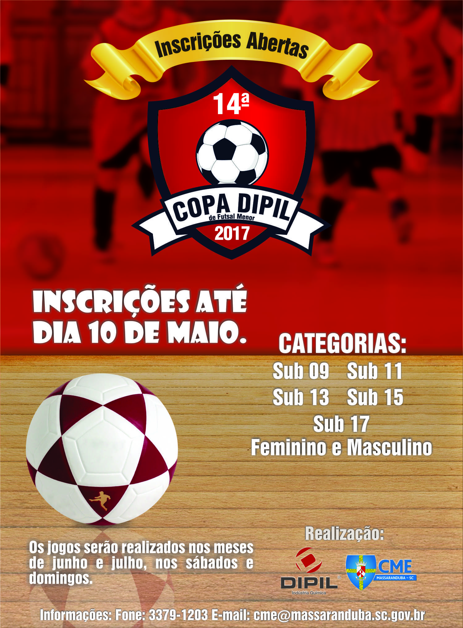 You are currently viewing Inscrições abertas para a 14a Copa Dipil