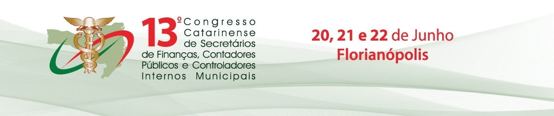 You are currently viewing 13º Congresso Catarinense de Secretários de Finanças, Contadores Públicos e Controladores Internos Municipais