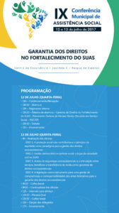 Read more about the article IX Conferência de Assistência Social começa na noite desta quarta-feira