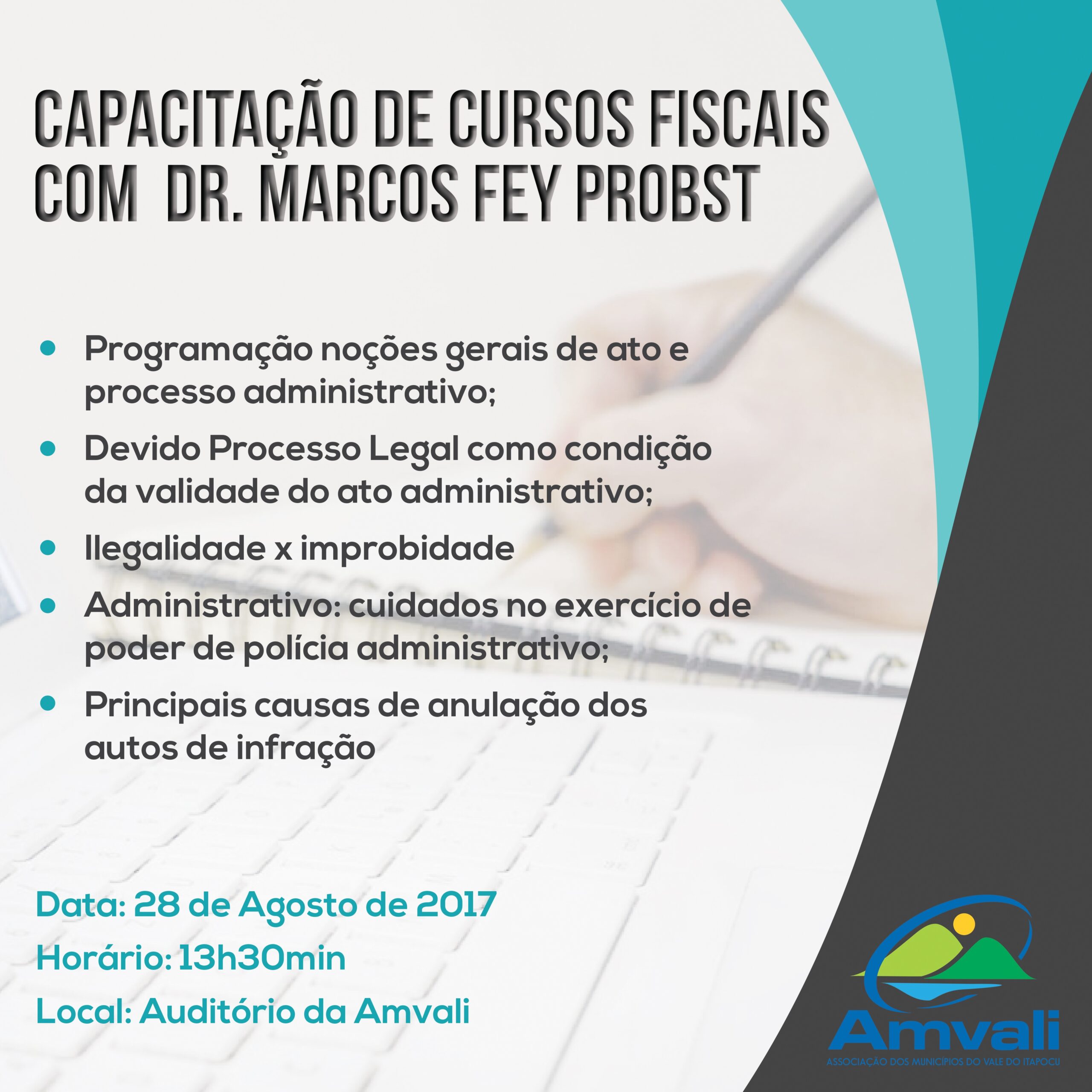 Read more about the article Amvali promove Capacitação de Cursos fiscais com Marcos Fey Probst [INSCRIÇÕES ENCERRADAS]