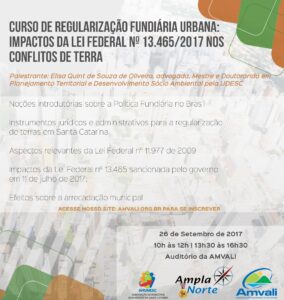 Read more about the article Curso de Regularização Fundiária Urbana: Impactos da Lei Federal  Nº 13.465/2017 nos conflitos de terra