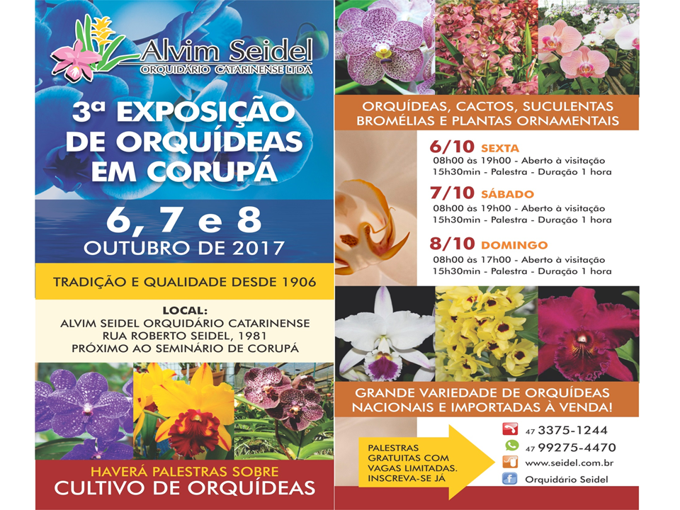 Read more about the article Corupá realiza Exposição de Orquídeas neste fim de semana