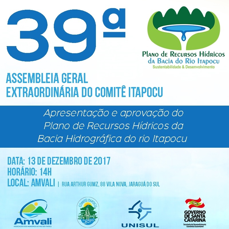 You are currently viewing 39ª Assembleia Extraordinária do Comitê Itapocu