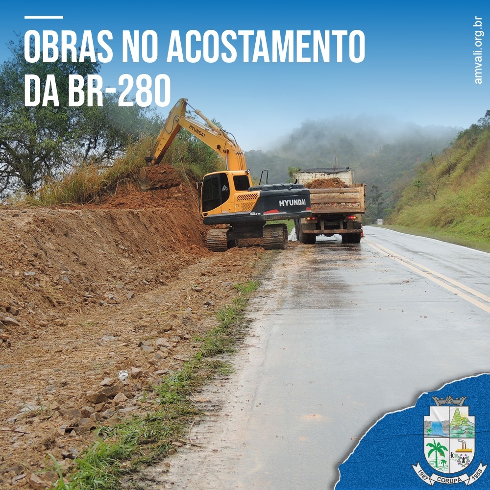 Read more about the article Obras no acostamento da BR-280 em Corupá seguem nos próximos dias