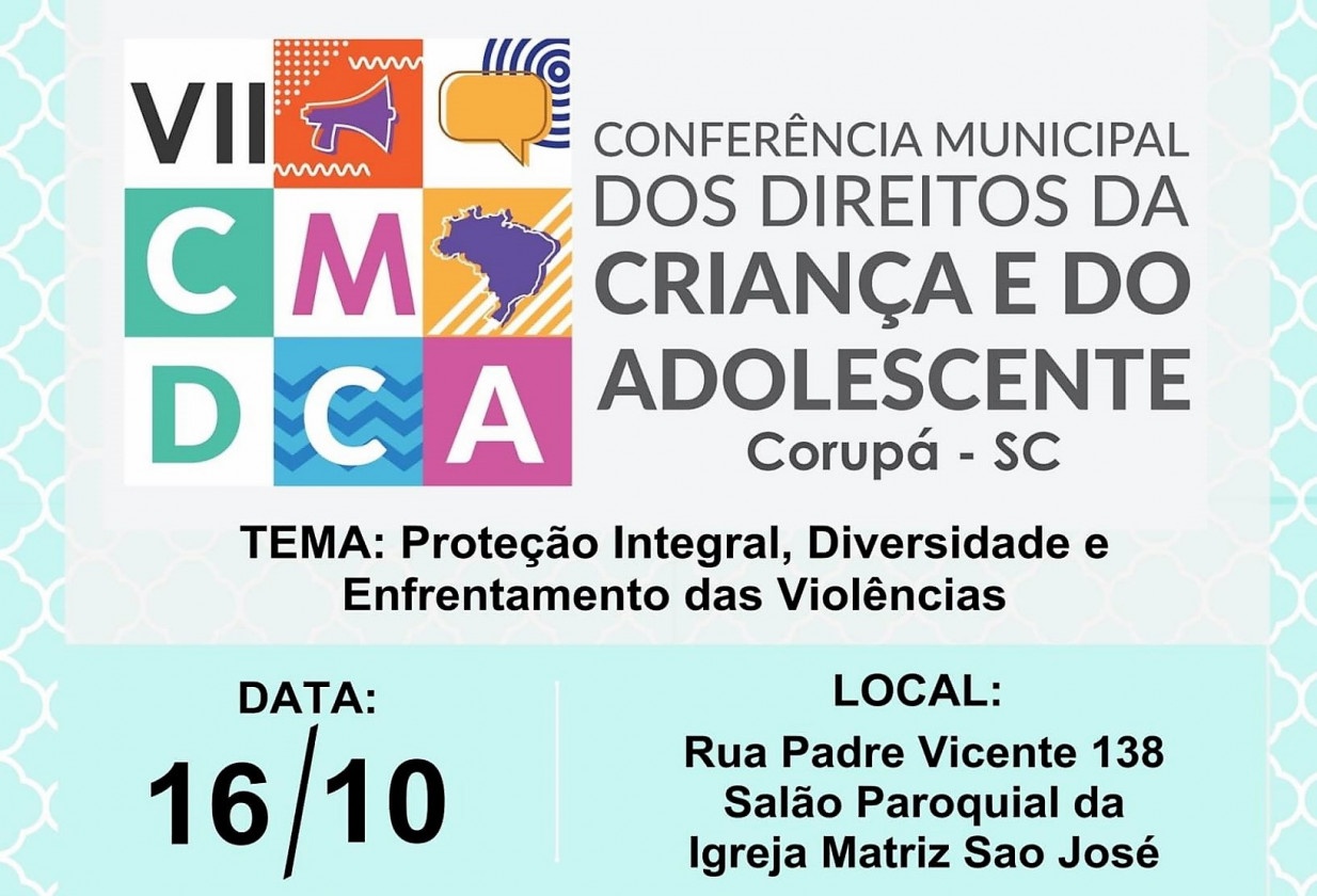 Read more about the article Corupá realiza Conferência Municipal dos Direitos da Criança e Adolescente no dia 16