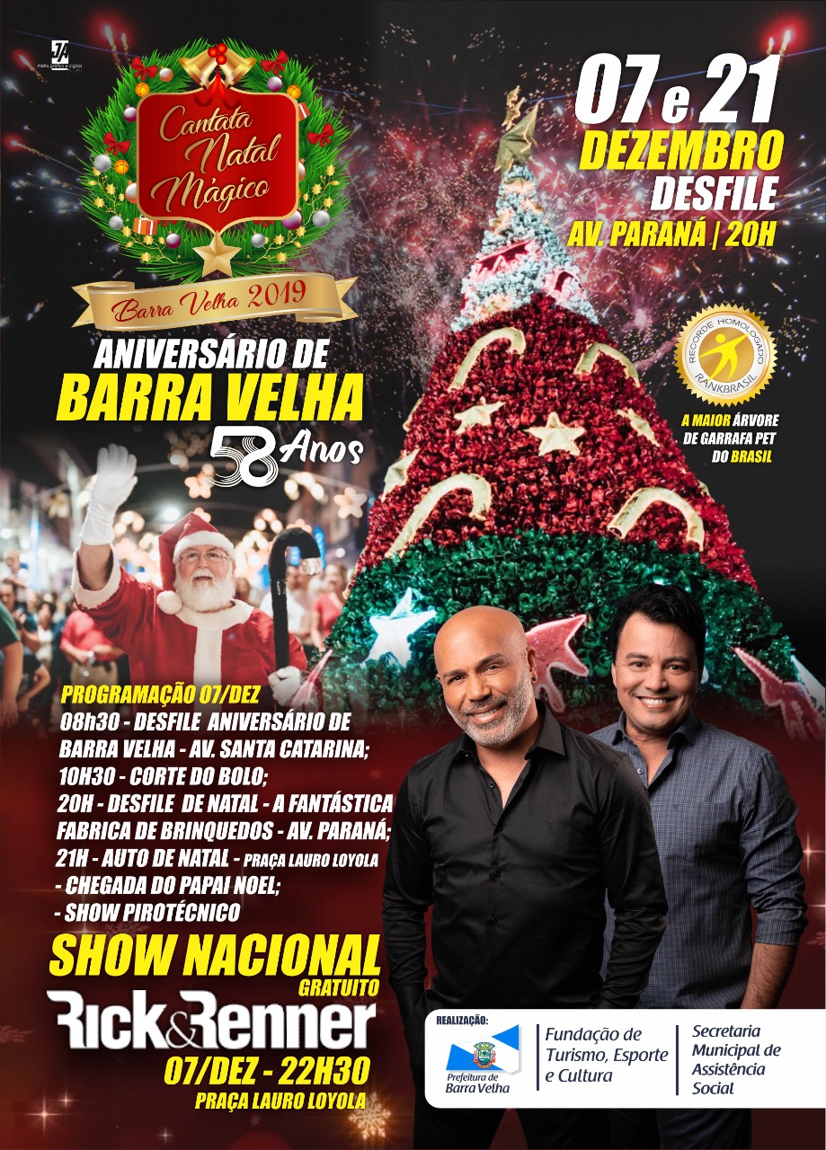 Read more about the article Barra Velha divulga a programação de aniversário e Natal