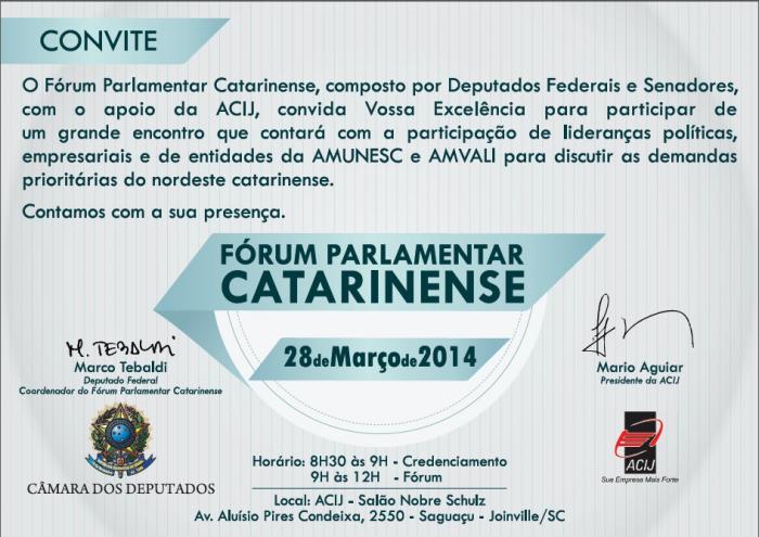 Read more about the article Fórum Parlamentar Catarinense em Joinville