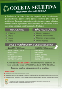 Read more about the article Programa "São João Recicla" iniciou na quarta-feira