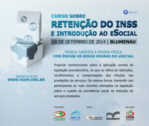 Read more about the article Curso sobre retenção do INSS continua com inscrições abertas