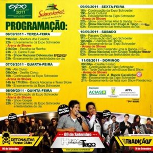 Read more about the article Programação Expo Schroeder e Schroeder Fest