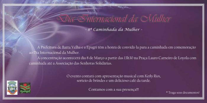 You are currently viewing Barra Velha comemora Dia Internacional da Mulher