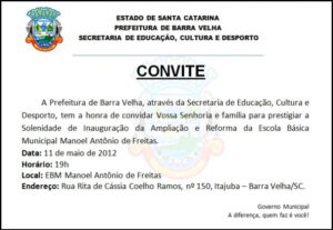 Read more about the article Prefeitura de Barra Velha realiza nesta sexta-feira solenidade de inauguração da ampliação e reforma de escola