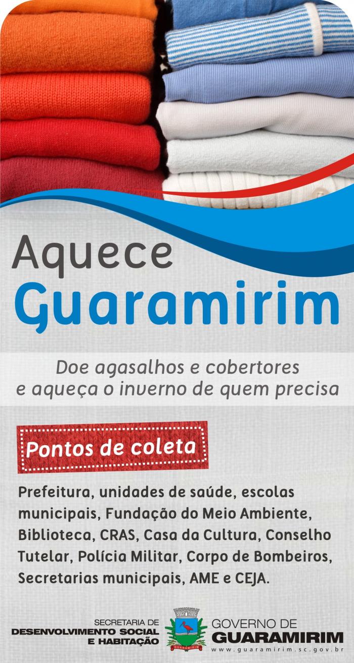 You are currently viewing Campanha “Aquece Guaramirim” inicia neste sábado