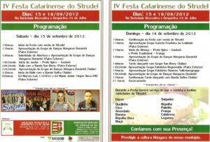 Read more about the article IV Festa Catarinense do Strudel