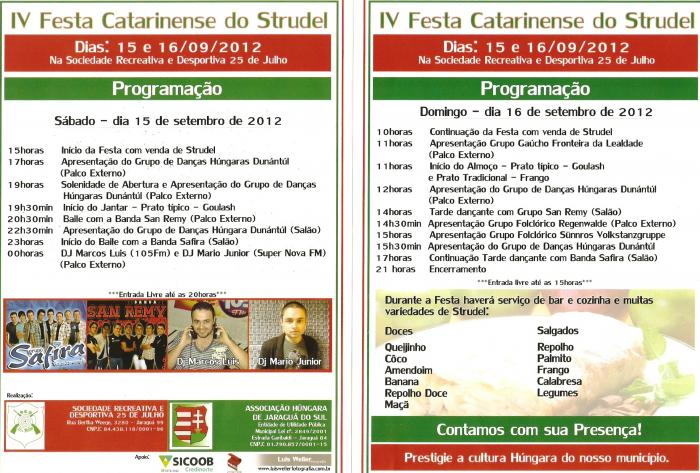 You are currently viewing IV Festa Catarinense do Strudel