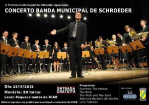 Read more about the article Banda Municipal de Schroeder realiza concerto no dia 22/11