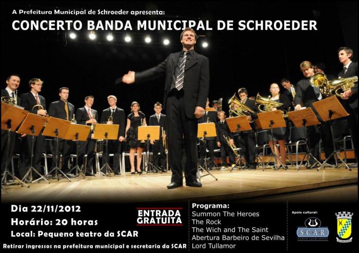 You are currently viewing Banda Municipal de Schroeder realiza concerto no dia 22/11