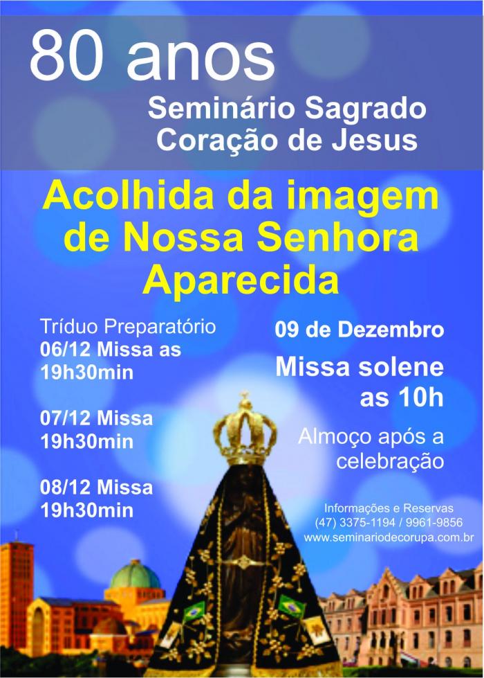 You are currently viewing Seminário de Corupá recebe réplica da imagem de Nossa Senhora Aparecida neste domingo (9)