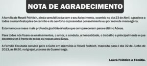 Read more about the article NOTA DE AGRADECIMENTO