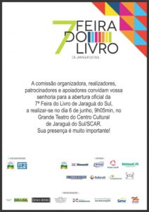 Read more about the article Feira do Livro de Jaraguá do Sul inicia na quinta-feira