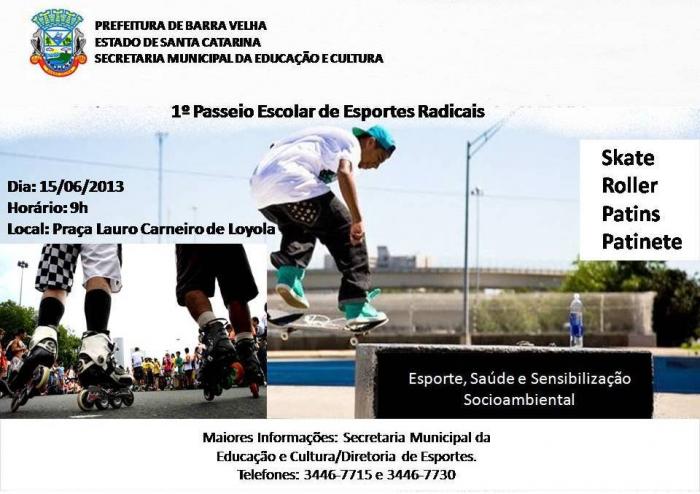 Read more about the article 1º Passeio De Conscientização Socioambiental Dos Esportes Radicais (Skate, Roller, Patins e Patinete)