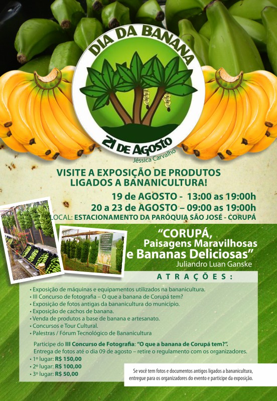 Read more about the article Fórum Tecnologico de Bananicultura – 22 de agosto- 13:30 as 15:30hs – Corupá/SC