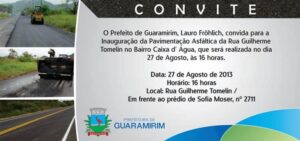 Read more about the article Rua Guilherme Tomelin será inaugurada na terça-feira