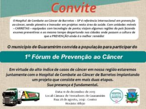 Read more about the article 1º Fórum de Prevenção do Câncer em Guaramirim