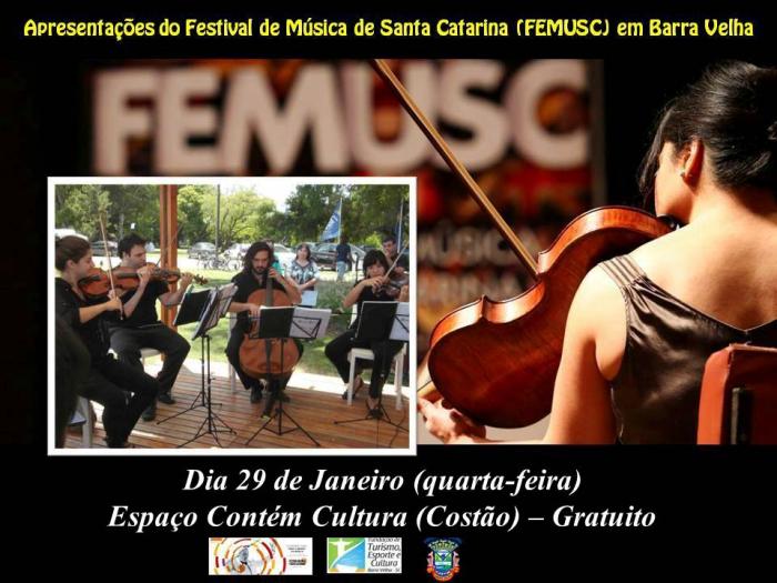 Read more about the article Hoje é dia de música do FEMUSC em Barra Velha