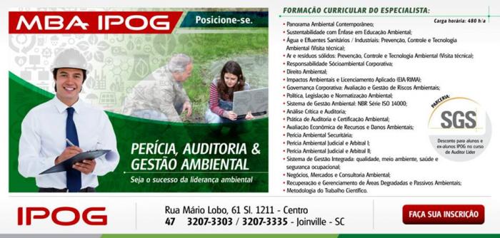 You are currently viewing MBA IPOG – PERÍCIA, AUDITORIA E GESTÃO AMBIENTAL