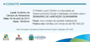 Read more about the article Seminário de Habitação em Guaramirim