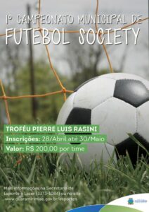 Read more about the article Inscrições para o 1º Campeonato Municipal de Futebol Society seguem até o dia 30