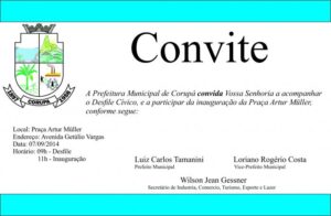 Read more about the article CONVITE PREFEITURA DE CORUPÁ