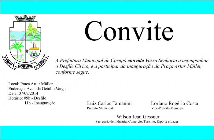 You are currently viewing CONVITE PREFEITURA DE CORUPÁ