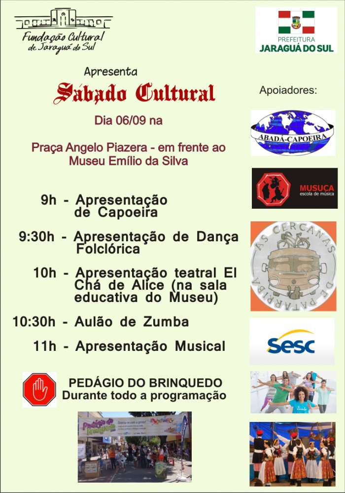 You are currently viewing Fundação promove o “Sábado Cultural”