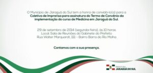 Read more about the article Prefeitura realizará Coletiva com a Imprensa – Assunto Curso de Medicina em Jaraguá do Sul