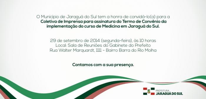 You are currently viewing Prefeitura realizará Coletiva com a Imprensa – Assunto Curso de Medicina em Jaraguá do Sul