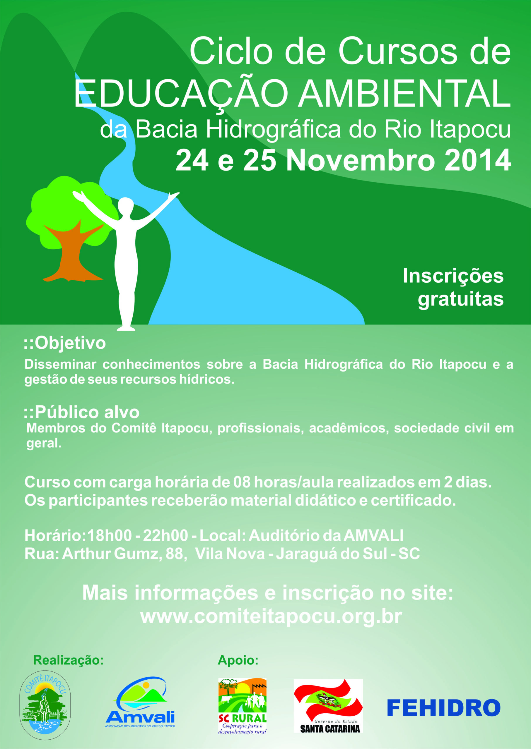 You are currently viewing Comitê Itapocu realizará cursos de educação ambiental