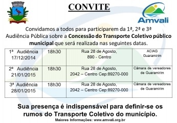 Read more about the article Segunda audiência pública do transporte coletivo nesta quarta, 21