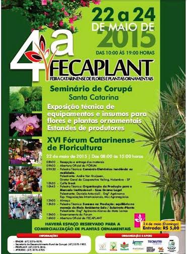 You are currently viewing 4ª Fecaplant acontece de 22 a 24 de maio em Corupá